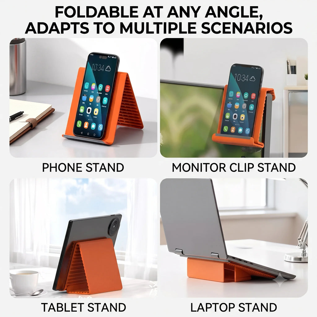 Creative Deformable Lazy Stand, Flexible Folding Silicone Holder for Phones, Tablets, and Laptops - 2026 New Model
