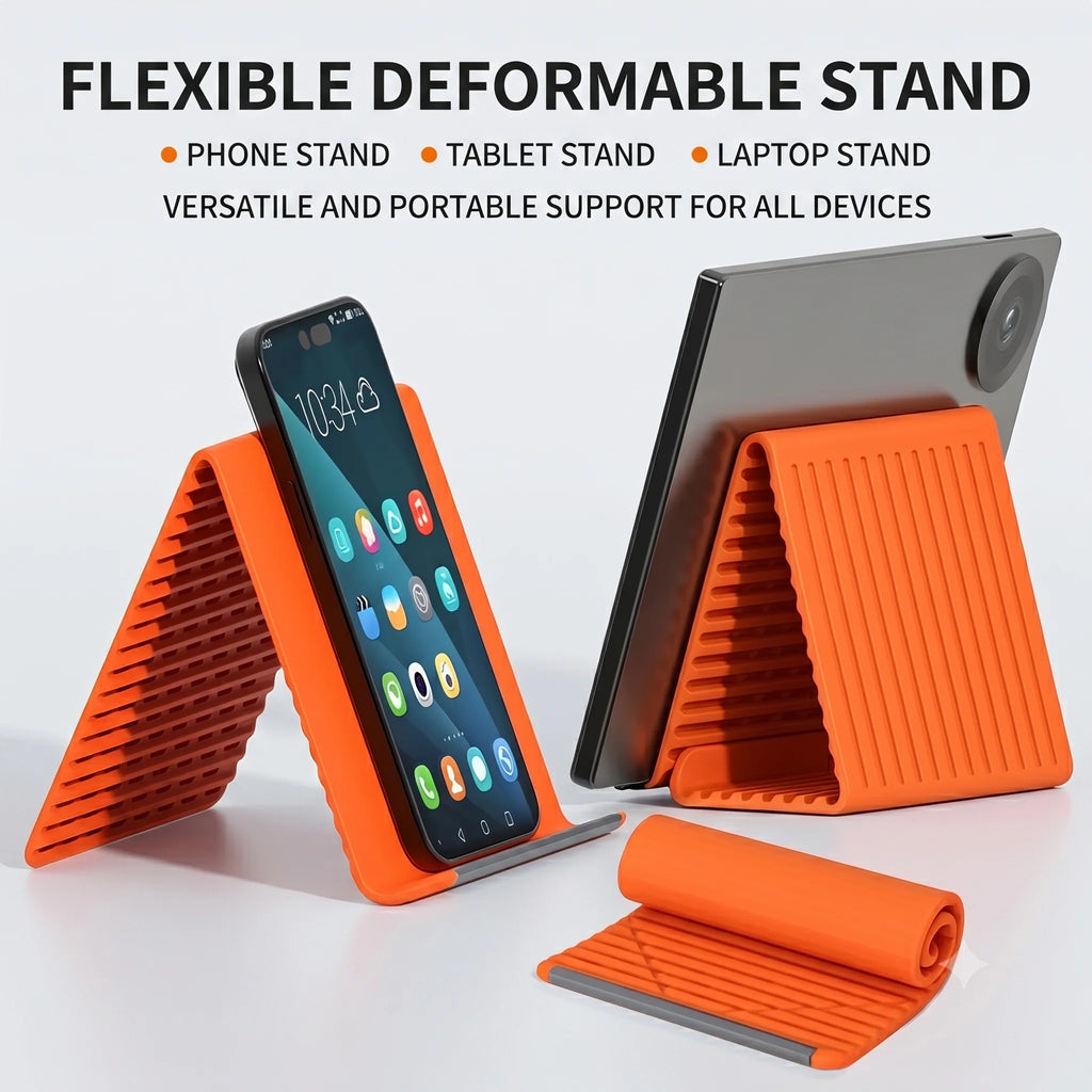 Creative Deformable Lazy Stand, Flexible Folding Silicone Holder for Phones, Tablets, and Laptops - 2026 New Model